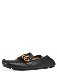 Gucci Noel Leather Web Loafer