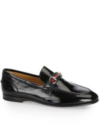 Gucci Patent Leather Horsebit Loafers