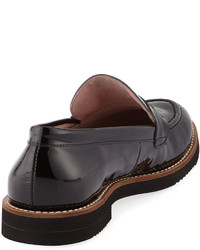 Andre Assous Patent Leather Loafer Black