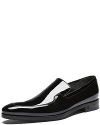Gucci Patent Leather Slip On Loafer Black