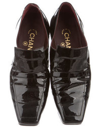 Chanel Patent Leather Square Toe Loafers