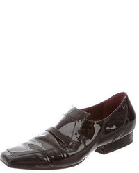 Chanel Patent Leather Square Toe Loafers