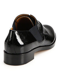 Chloé Pebbled Patent Leather Loafers
