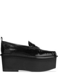 Givenchy Platform Loafers In Black Patent Leather