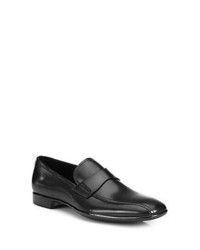 Prada Leather Loafers Black Shoes