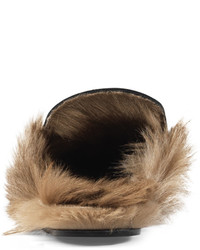 Gucci Princetown Fur Lined Leather Slipper