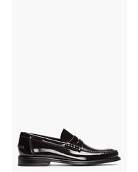 Paul Smith Ps By Black Patent Leather Hand Stitched Loafers