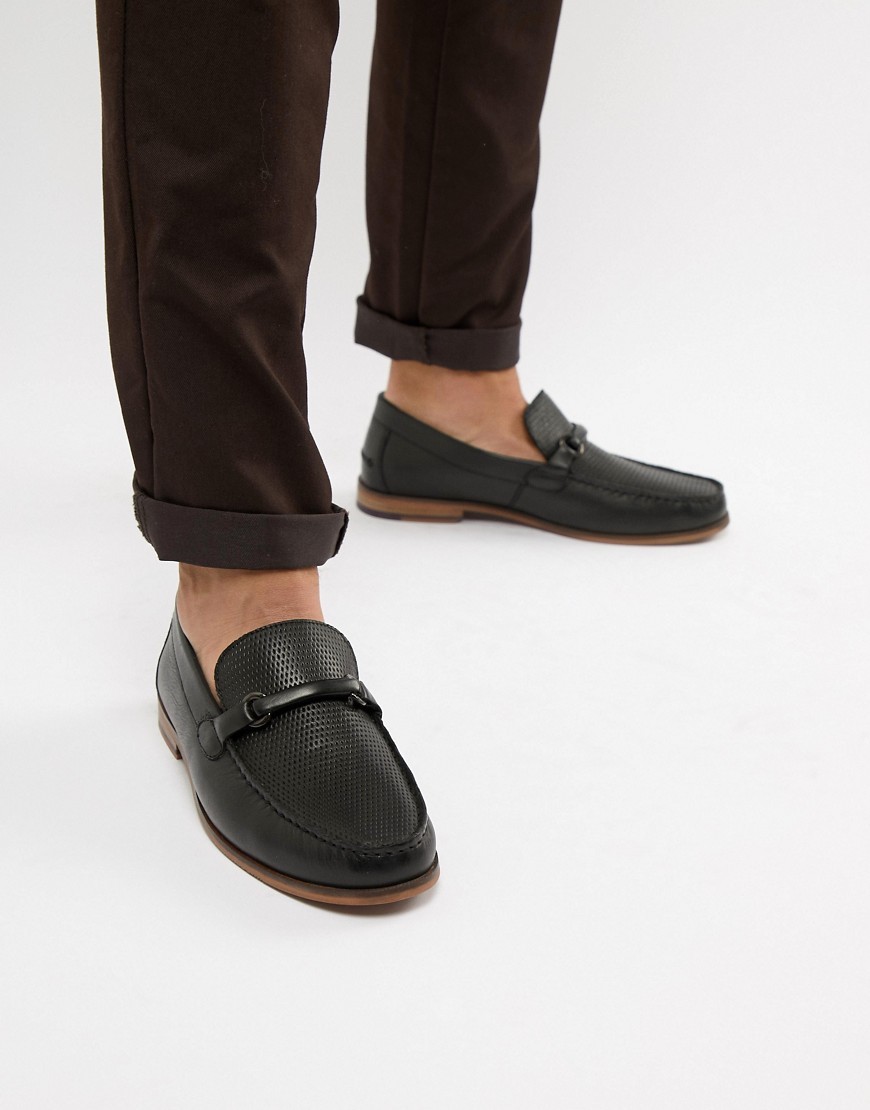 Silver Street Punched Vamp Loafer In Black, $30 | Asos | Lookastic