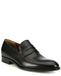Fratelli Rossetti Rimini Etched Castagna Penny Loafers