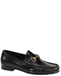 Gucci Roos Patent Leather Horsebit Loafers