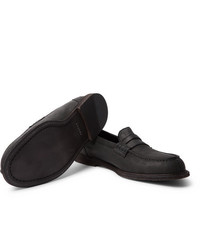 Hender Scheme Split Toe Distressed Leather Penny Loafers