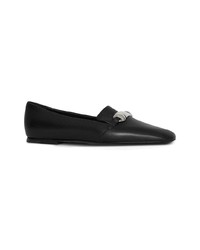 Burberry Studded Bar Detail Leather Loafers