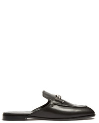 Tod's T Bar Leather Slip On Loafers