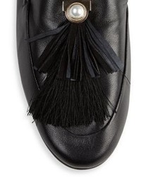 Lanvin Tasseled Leather Loafers