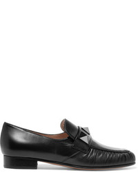 Valentino The Rockstud Leather Loafers Black