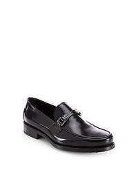 Tod's Glossy Leather Loafers Black Shoes