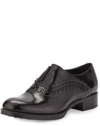 Tod's Tods Perforated Trimmed Leather Loafer