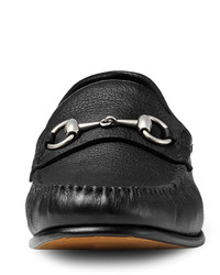 Gucci Unlined Leather Horsebit Loafer Black