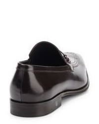 Versace Plain Leather Loafers