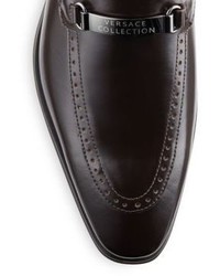 Versace Plain Leather Loafers