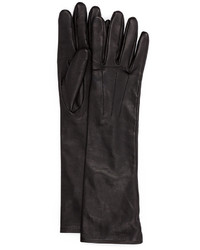 Lanvin Silk Lined Long Leather Gloves