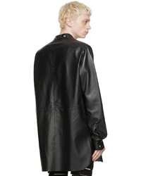 Rick Owens Black Larry Leather Jacket
