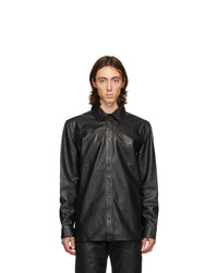 1017 Alyx 9Sm Black Leather Drake Shirt