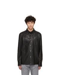 Hugo Black Leather Lorean Shirt
