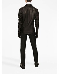 Dolce & Gabbana Button Up Leather Shirt