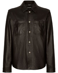 Dolce & Gabbana Button Up Leather Shirt