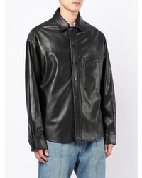 FIVE CM Buttoned Up Faux Leather Shirt