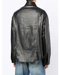 FIVE CM Buttoned Up Faux Leather Shirt