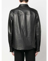 Alexander McQueen Chest Pocket Leather Shirt
