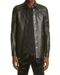 1017 Alyx 9Sm Drake Lambskin Leather Button Up Shirt