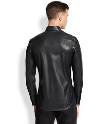 Emporio Armani Faux Leather Sportshirt