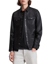 AllSaints Irwin Leather Shirt