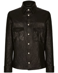 Dolce & Gabbana Leather Button Down Shirt