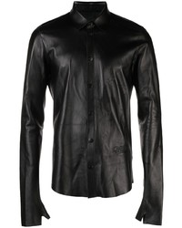 Off-White Leather Long Sleeve Shirt