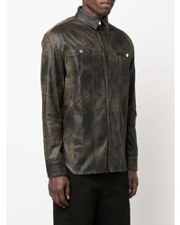 Misbhv Long Sleeve Faux Leather Shirt