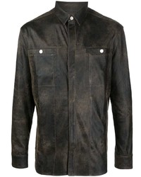 Misbhv Long Sleeve Faux Leather Shirt