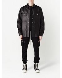 Rick Owens Long Sleeved Leather Outershirt