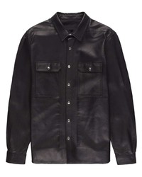 Rick Owens Long Sleeved Leather Outershirt