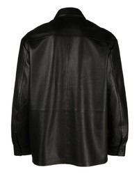 Closed Long Sleeved Leather Shirt