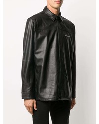 1017 Alyx 9Sm Long Sleeved Oversize Leather Shirt