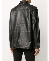 1017 Alyx 9Sm Long Sleeved Oversize Leather Shirt