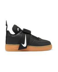 Nike Air Force 1 Utility Piqu Smooth And Textured Leather Sneakers