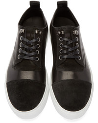 McQ Alexander Ueen Black Suede Leather Low Top Sneakers