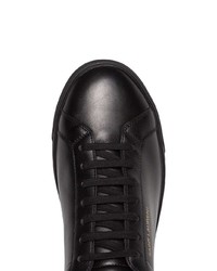 Saint Laurent Andy Leather Low Top Sneakers