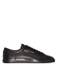 Saint Laurent Andy Leather Low Top Sneakers