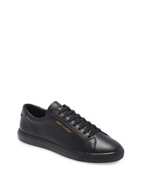 Saint Laurent Andy Leather Sneaker In Nero At Nordstrom
